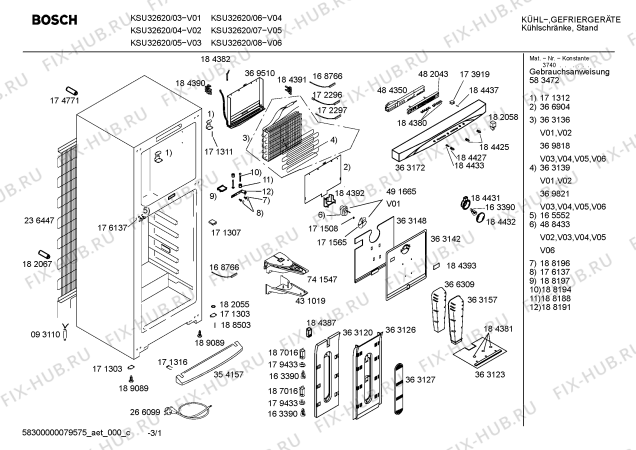 Схема №1 KSU32620 с изображением Дверь для холодильной камеры Bosch 00219646