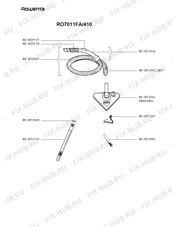 Взрыв-схема пылесоса Rowenta RO7011FA/410 - Схема узла LP002766.9P2