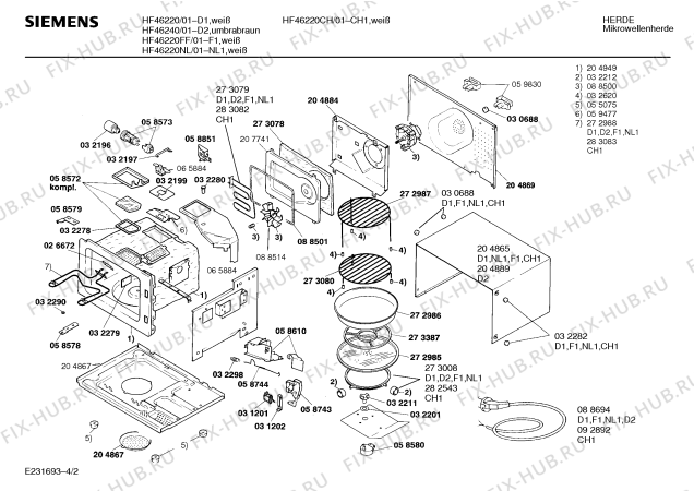 Схема №1 HF46220 с изображением Кулинарная книга для микроволновки Siemens 00515826