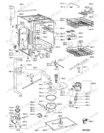 Схема №1 ADG 9199 с изображением Панель для посудомойки Whirlpool 480140101662