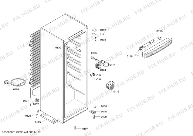 Схема №1 KSK38V64 с изображением Дверь для холодильника Bosch 00246074