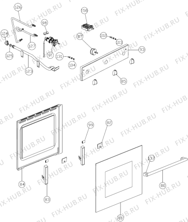 Взрыв-схема плиты (духовки) Gorenje BOG622E00X (472625, G60S) - Схема узла 02