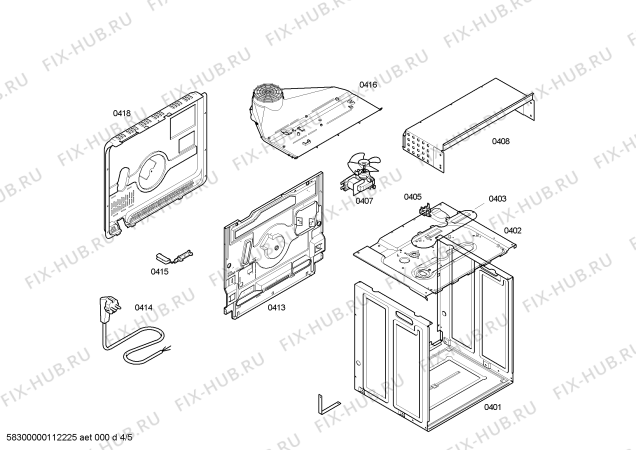 Схема №2 HBN43W350E Hornos bosch ind.multf.inox.ec3 с изображением Передняя часть корпуса для электропечи Bosch 00440539