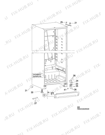 Взрыв-схема холодильника Rosenlew RJKL3950 - Схема узла C10 Cabinet