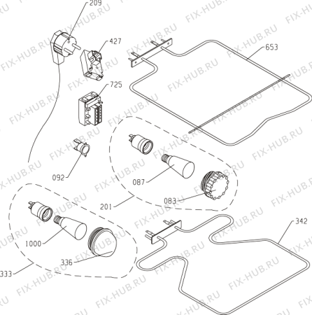 Схема №1 HN120201 (110867, E51E1-S6) с изображением Обшивка для плиты (духовки) Gorenje 108447