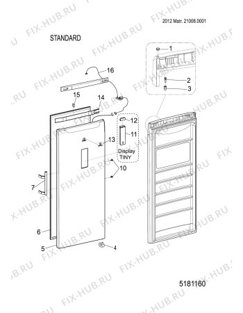 Взрыв-схема холодильника Indesit IUPSY1721FJ (F080368) - Схема узла