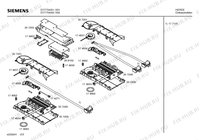 Схема №1 EI77754 с изображением Инструкция по эксплуатации для духового шкафа Siemens 00525079