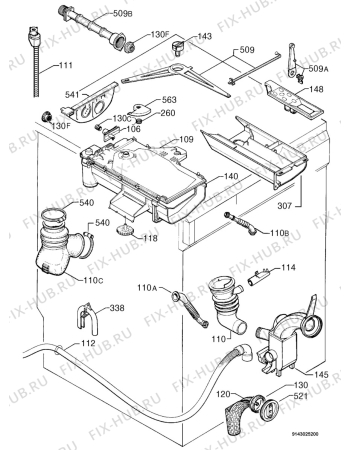 Взрыв-схема стиральной машины Zanussi ZBI1200 - Схема узла Hydraulic System 272