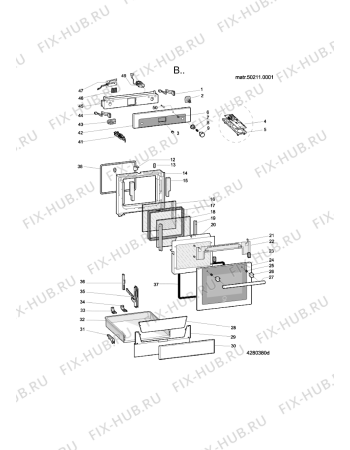 Схема №1 AXMT 6633/IX/1 с изображением Обшивка для плиты (духовки) Whirlpool 482000092117