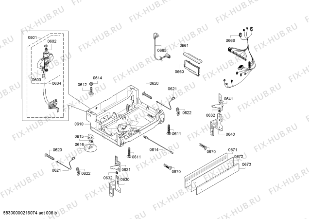 Схема №1 SMU50E05AU с изображением Ручка выбора программ для посудомоечной машины Bosch 00622603