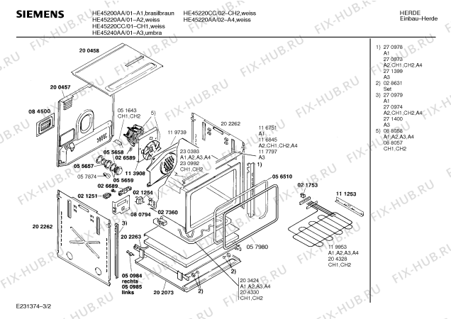 Схема №2 HE45240AA с изображением Крышка для электропечи Siemens 00278269
