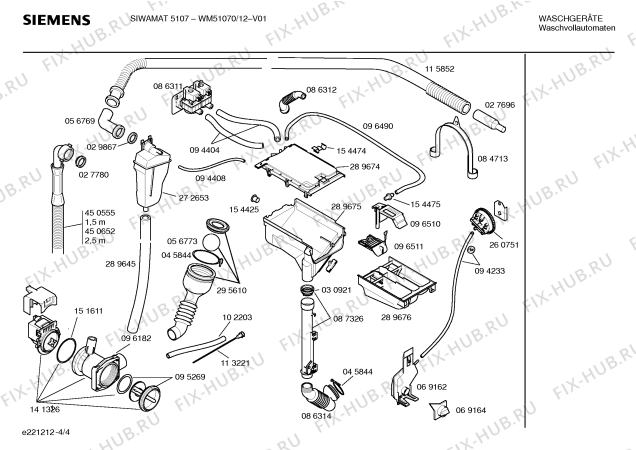 Схема №2 WM51070 SIWAMAT 5107 с изображением Вкладыш в панель для стиральной машины Siemens 00262238