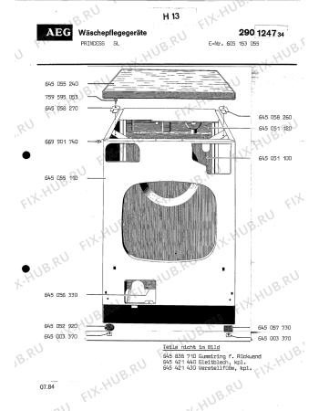 Взрыв-схема посудомоечной машины Aeg PRINCESS SL - Схема узла Section1