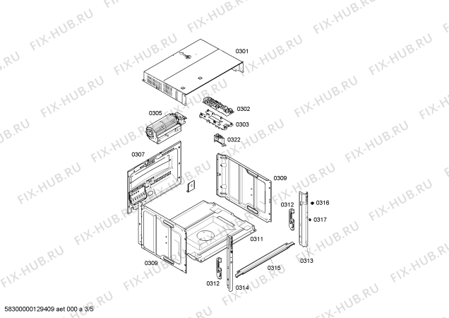 Схема №1 HBC36D750B с изображением Панель управления для плиты (духовки) Bosch 00478450