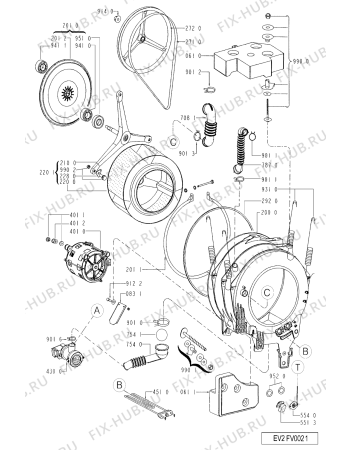 Схема №1 FL 5064 с изображением Обшивка для стиралки Whirlpool 481245212492