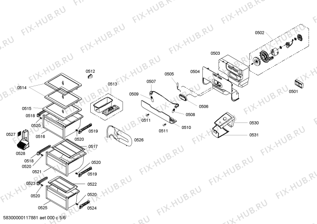Схема №1 S20CS80SNS с изображением Цоколь лампы для холодильника Bosch 00605020