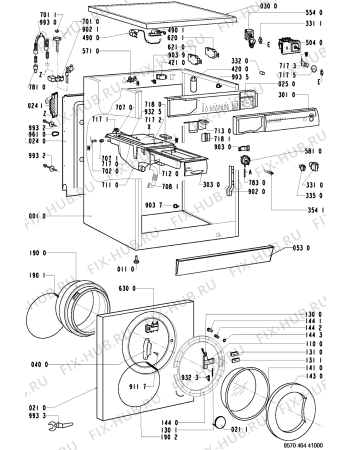 Схема №1 AWM 464/3 с изображением Обшивка для стиралки Whirlpool 481945328276