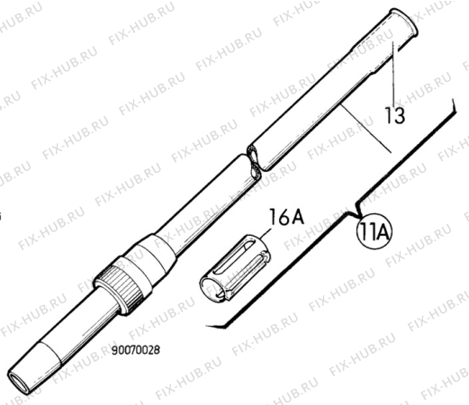 Взрыв-схема пылесоса Electrolux Z850 - Схема узла L10 Hose B