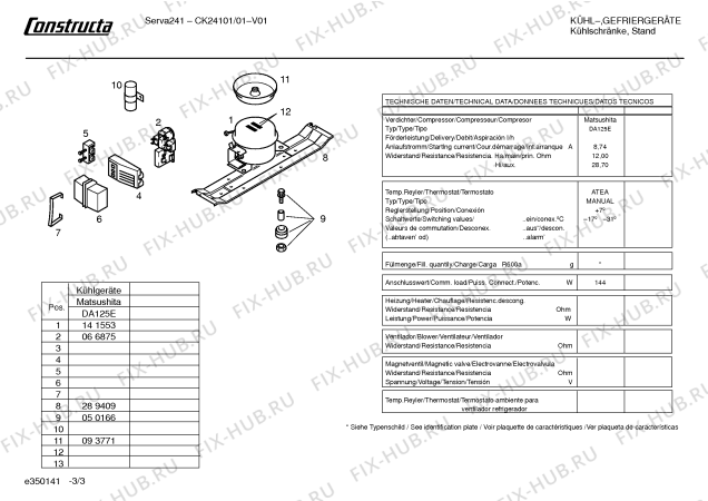 Схема №1 CK24101 SERVA 241 с изображением Инструкция по эксплуатации для холодильной камеры Bosch 00521006