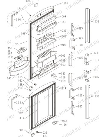 Взрыв-схема холодильника Smeg FA860PS (444996, HZF3267AF) - Схема узла 02
