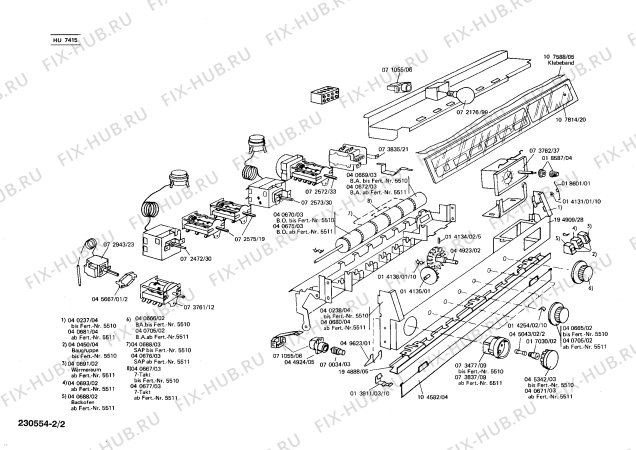 Схема №1 HL7415 с изображением Индикатор для плиты (духовки) Siemens 00040670