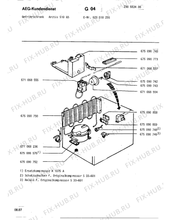 Схема №1 A510 GS с изображением Термостат для холодильной камеры Aeg 8996710685554