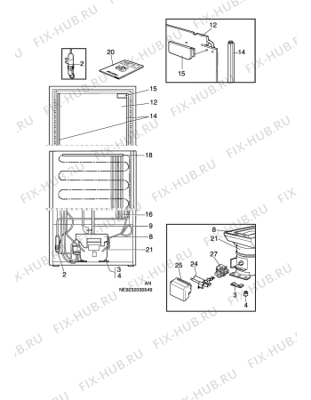 Взрыв-схема холодильника Electrolux ERC3707 - Схема узла C10 Cold, users manual