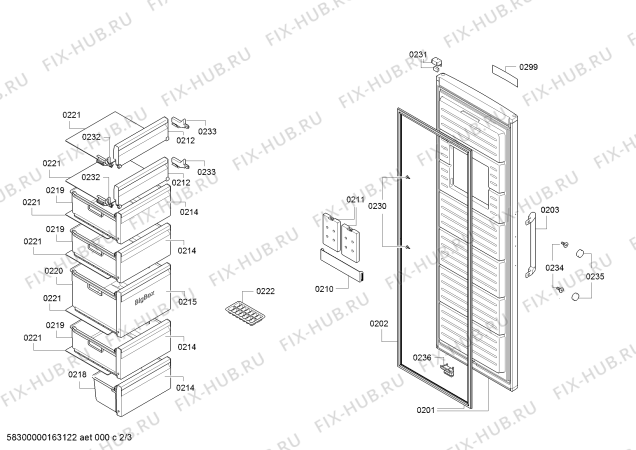 Схема №1 GSNFUQ3CH с изображением Дверь для холодильной камеры Bosch 00712883