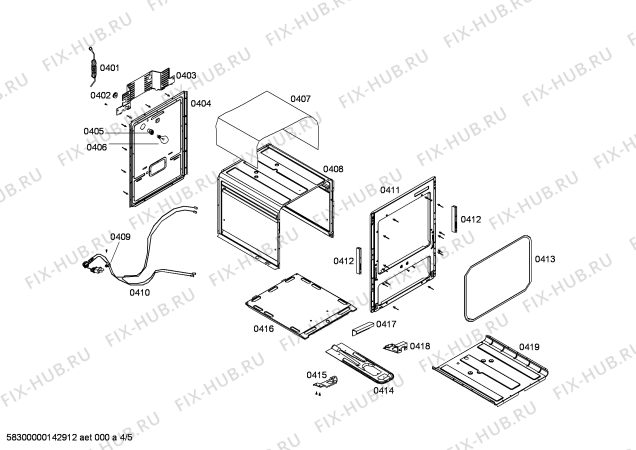 Схема №1 FN102K17SC с изображением Решетка для духового шкафа Bosch 00616689