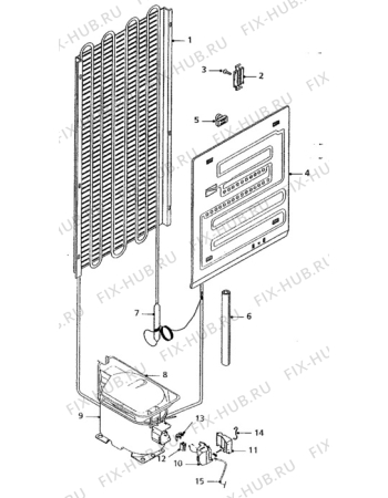 Взрыв-схема холодильника Acec RCO2801 - Схема узла Cooling system 017