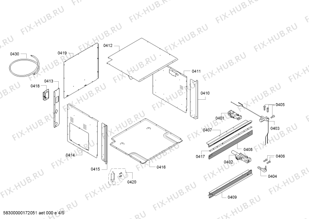 Схема №2 BM454130 с изображением Панель для плиты (духовки) Bosch 00770150