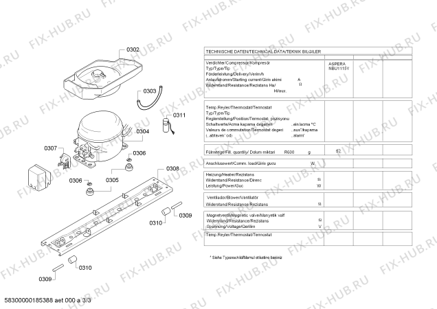 Схема №1 KDN46VL204 Bosch с изображением Дверь морозильной камеры для холодильника Bosch 00688638