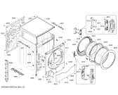 Схема №1 WTVC553CUC с изображением Передняя часть корпуса для сушилки Bosch 00248972