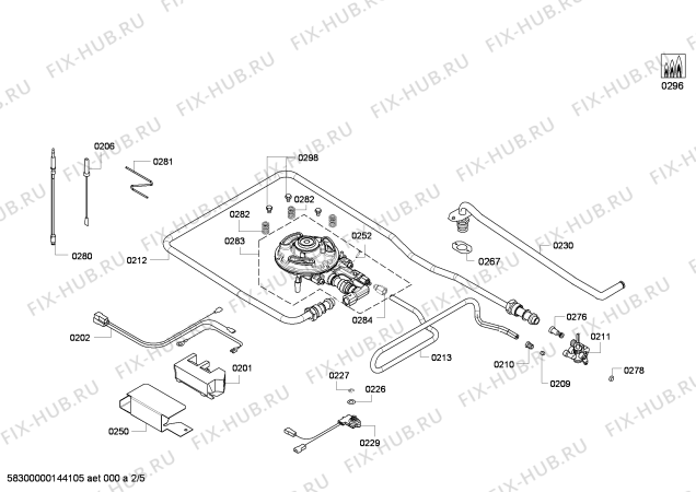 Взрыв-схема плиты (духовки) Siemens ER326C0W ER326C0W/01: ER326AB90W/01 (1 Wok) + ER326BB90W/01 (2 Gas) y - Схема узла 02