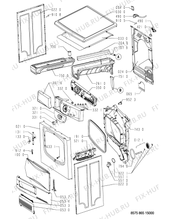 Схема №1 AWZ865 (F092463) с изображением Нагревательный элемент для стиральной машины Indesit C00339962