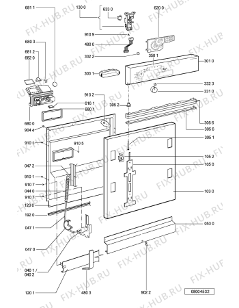 Схема №1 ADG 8555/1 NB с изображением Микромодуль для посудомоечной машины Whirlpool 481221479862