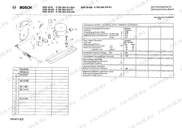 Взрыв-схема холодильника Bosch 0705304373 GSD30101 - Схема узла 02
