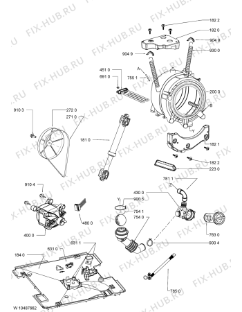 Схема №1 MWA09149WH (F091312) с изображением Инструкция по обслуживанию для стиралки Indesit C00352889