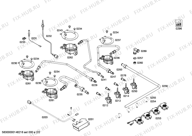 Взрыв-схема плиты (духовки) Bosch PCD666DEU ENC.PCD666DEU 4G BO60F IH5 - Схема узла 02