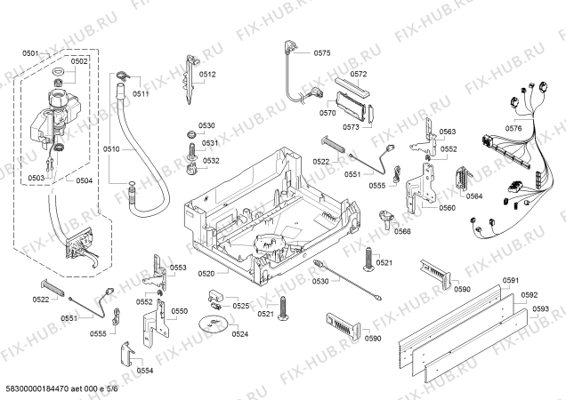 Схема №1 63012243312 Kenmore с изображением Винт для посудомойки Bosch 00611649