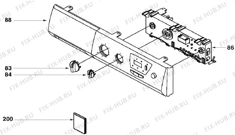 Схема №1 KWD63110 (301953, LS6E) с изображением Микромодуль для стиральной машины Gorenje 404695