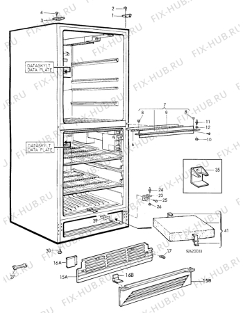 Взрыв-схема холодильника Unknown FK3700 - Схема узла C10 Cabinet