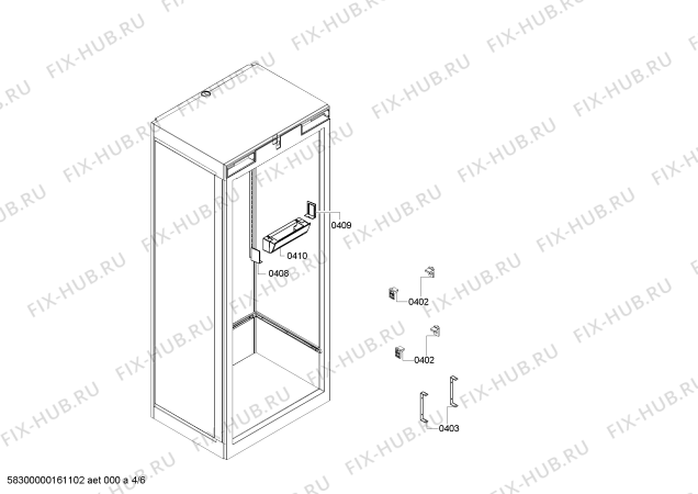 Схема №2 CI30RP01 с изображением Плата для холодильной камеры Bosch 00707814