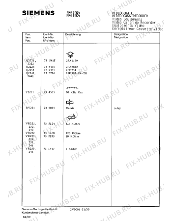 Схема №3 FM5628 с изображением Интегрированный контур для видеоэлектроники Siemens 00733650