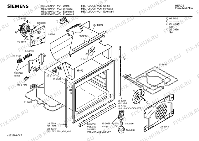 Схема №2 HB27060 с изображением Инструкция по эксплуатации для духового шкафа Siemens 00521293