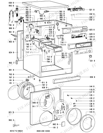Схема №2 WA SYMPH.1200/WS-N с изображением Декоративная панель для стиралки Whirlpool 481245219821