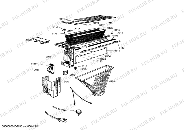 Схема №1 VL431107 с изображением Панель для вентиляции Bosch 00442614