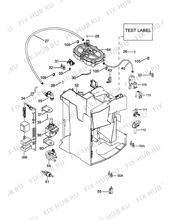 Взрыв-схема кофеварки (кофемашины) DELONGHI MAGNIFICA  ESAM1500 DJ - Схема узла 3