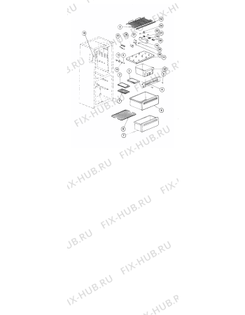 Взрыв-схема холодильника Indesit 107ER (F025555) - Схема узла