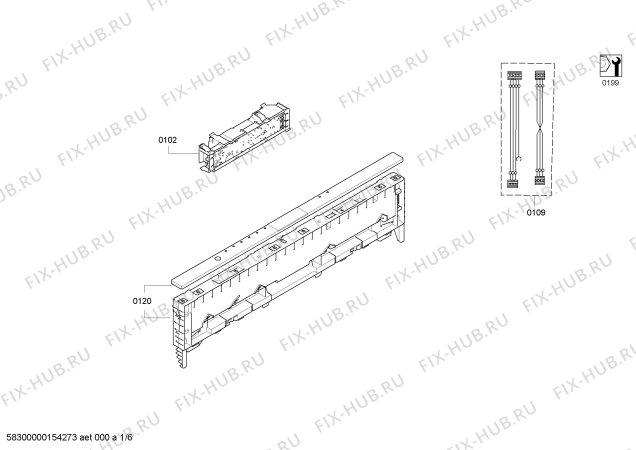 Схема №1 SHX68E15UC с изображением Передняя панель для посудомойки Bosch 00704014